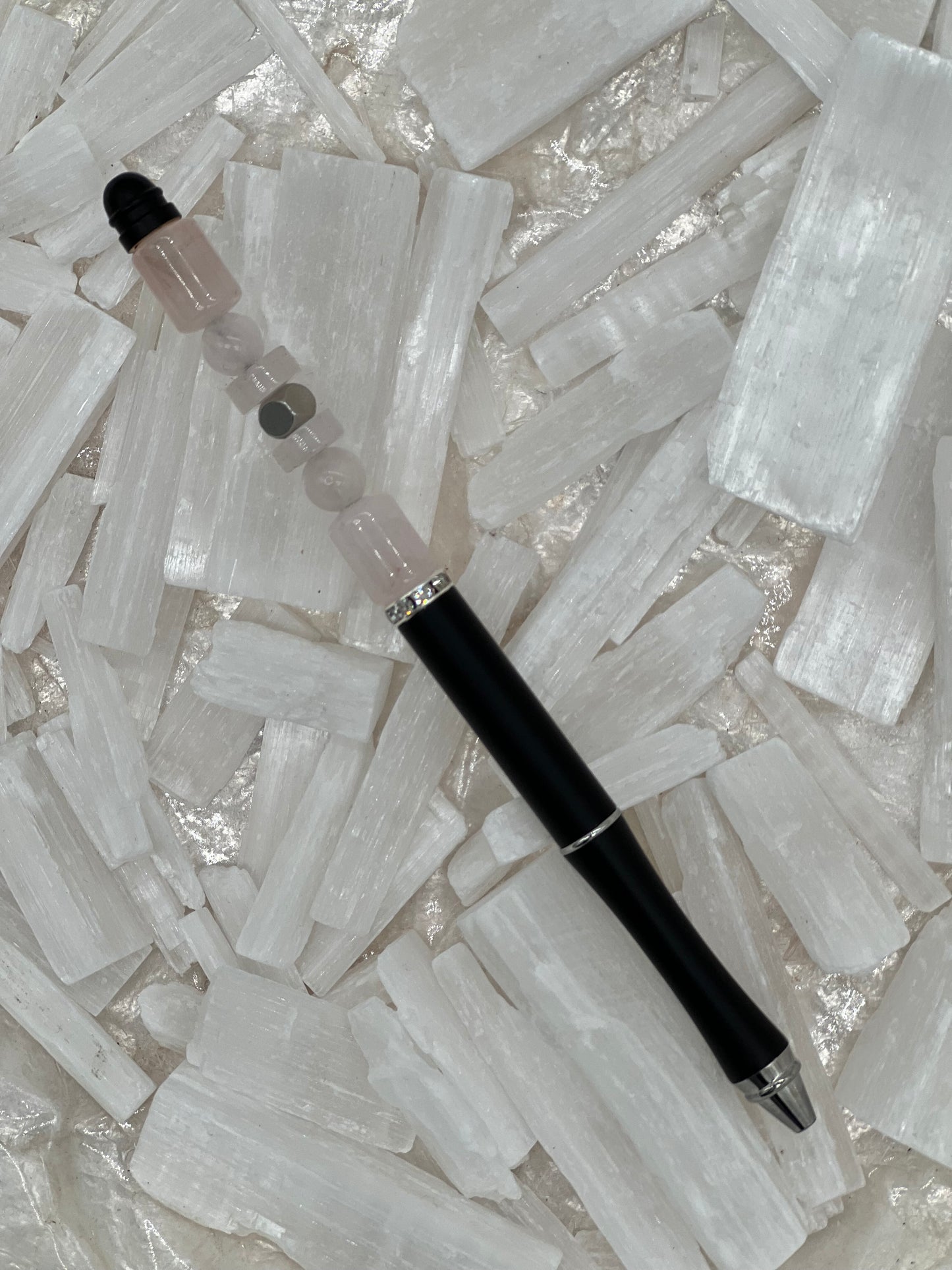 Rose Quartz Refillable Metal Pen