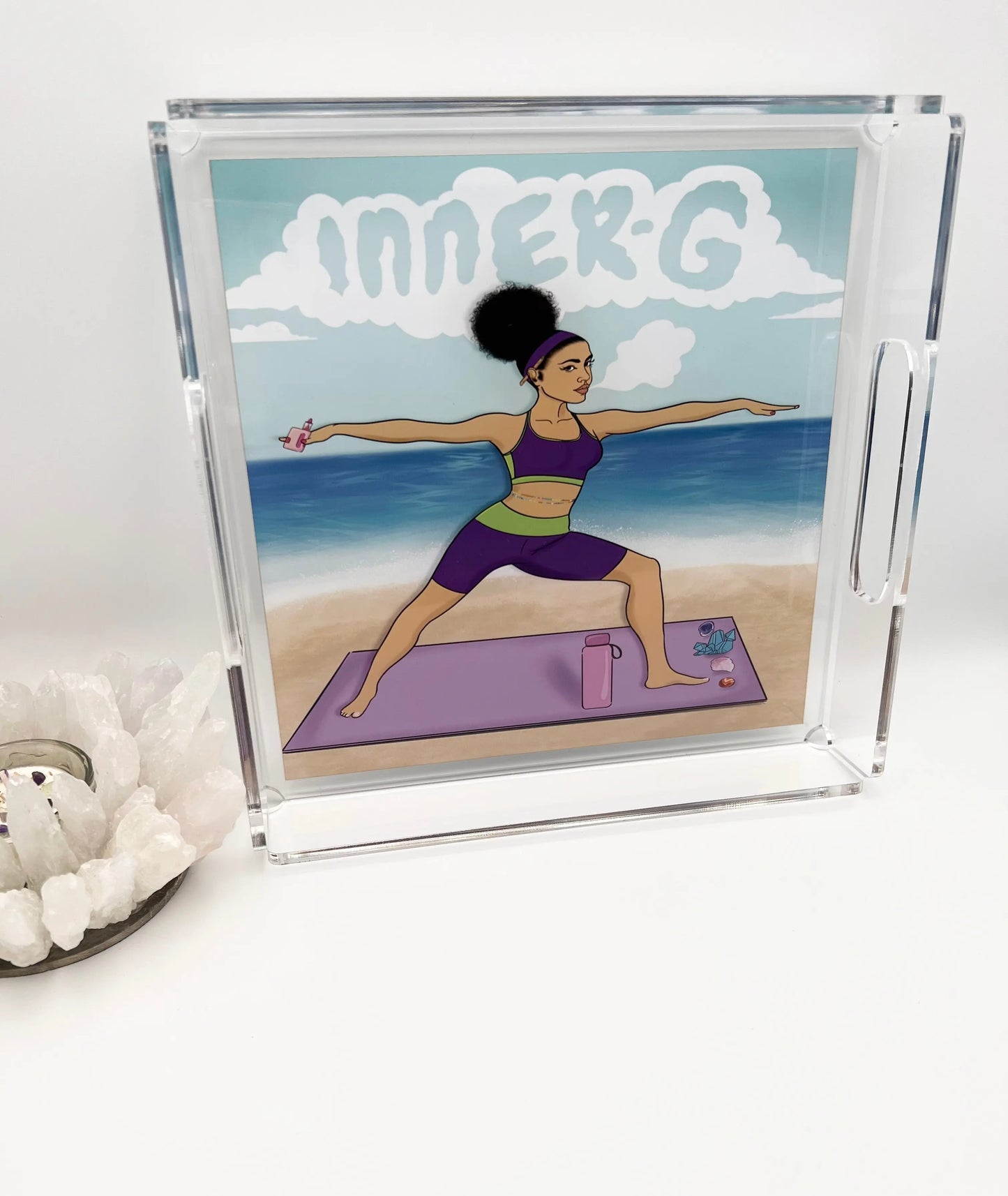 'Inner-G' Acrylic Tray Flowerpot Greenery