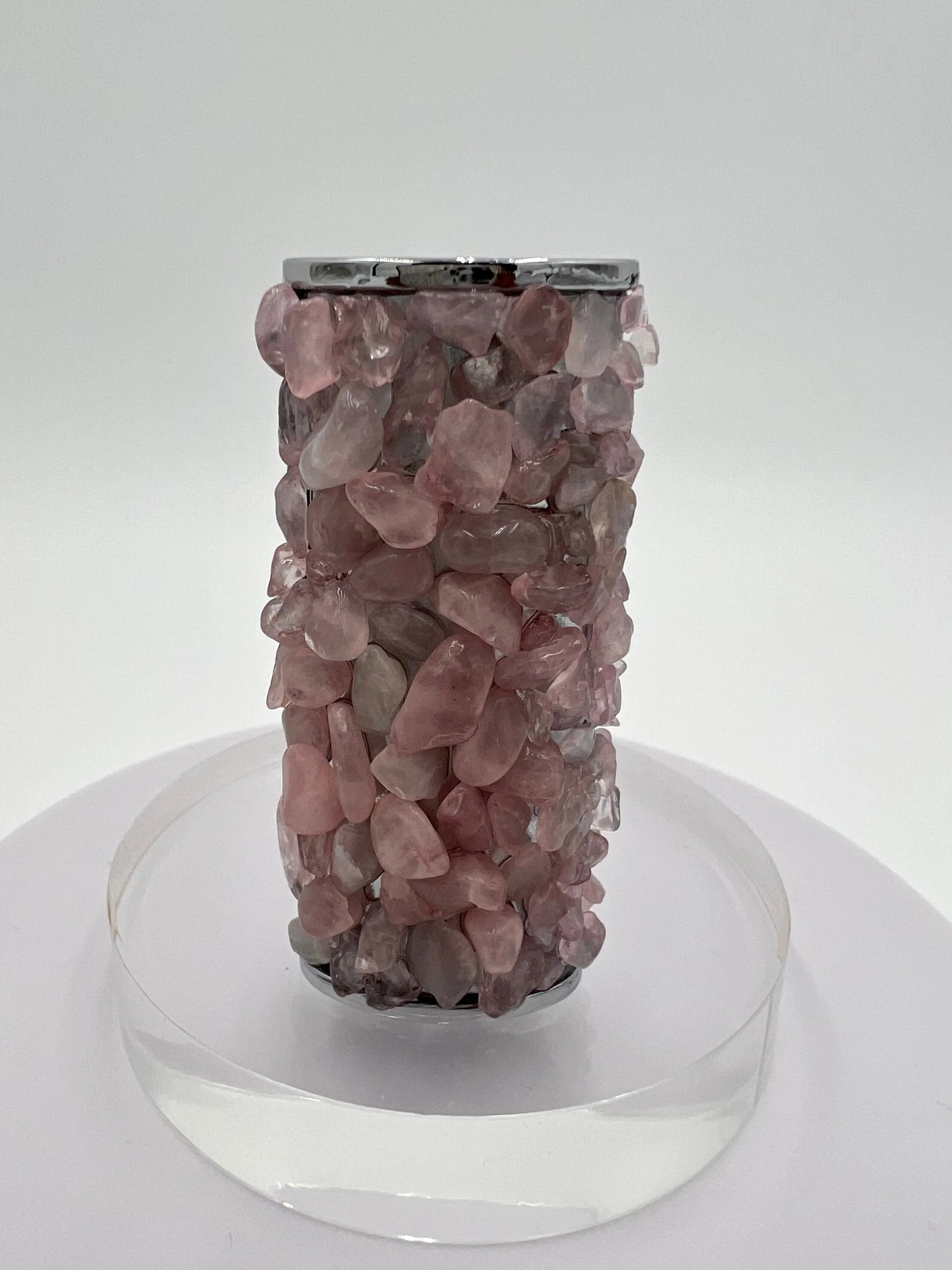 Rose Quartz Lighter Case Flowerpot Greenery
