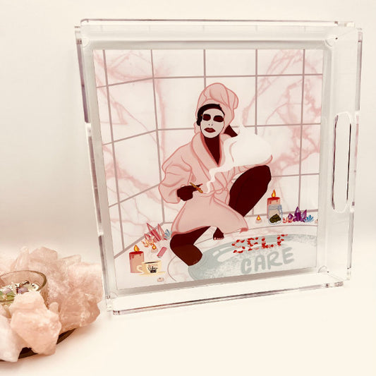 'Self Care' Acrylic Tray