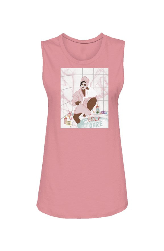 'Self Care' Womens Muscle Tank