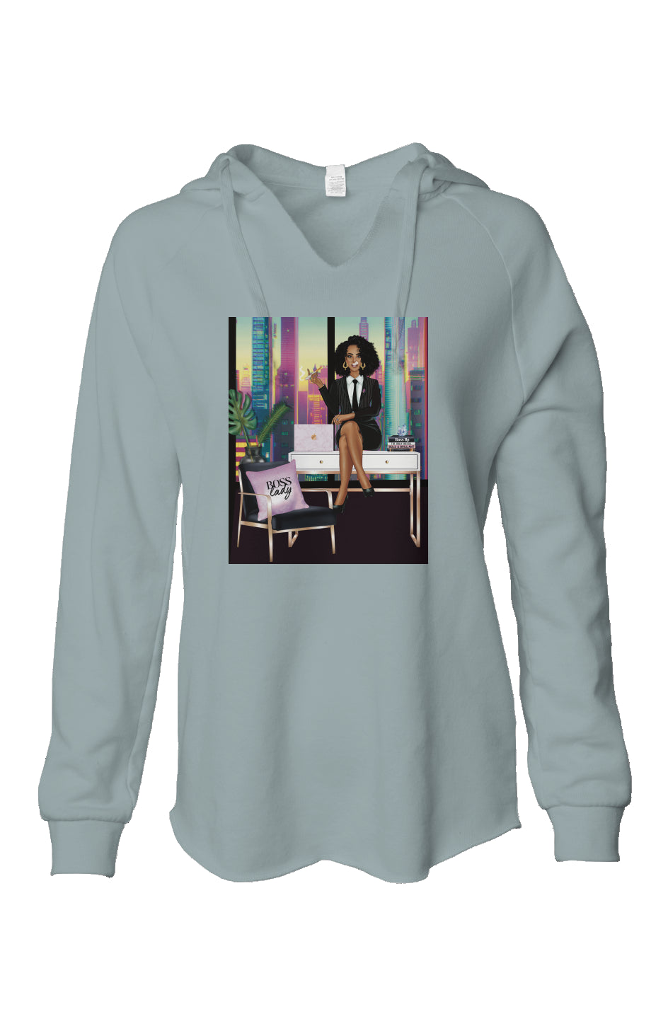 'Boss Lady' Wave Hooded Sweatshirt