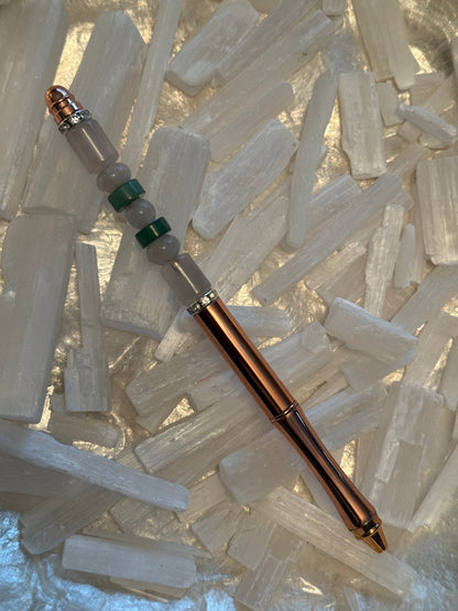 Rose Quartz Refillable Metal Pen
