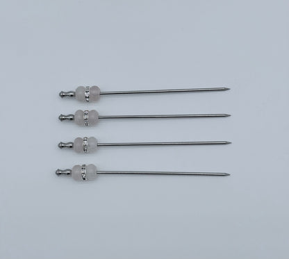 Rose Quartz Cocktail Picks, Set of 4