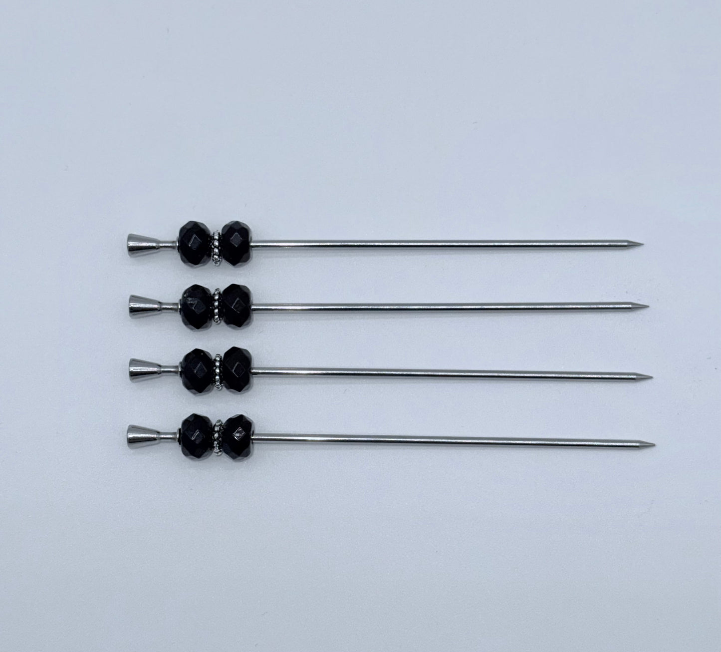 Obsidian Cocktail Picks, Set of 4