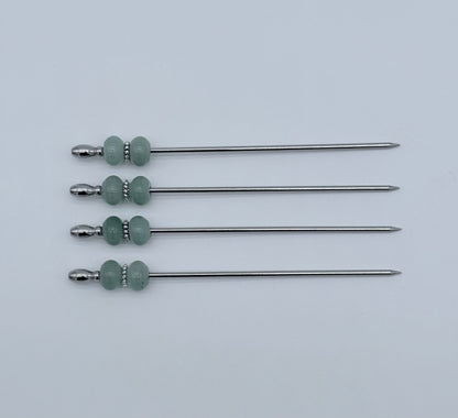 Aventurine Cocktail Picks, Set of 4