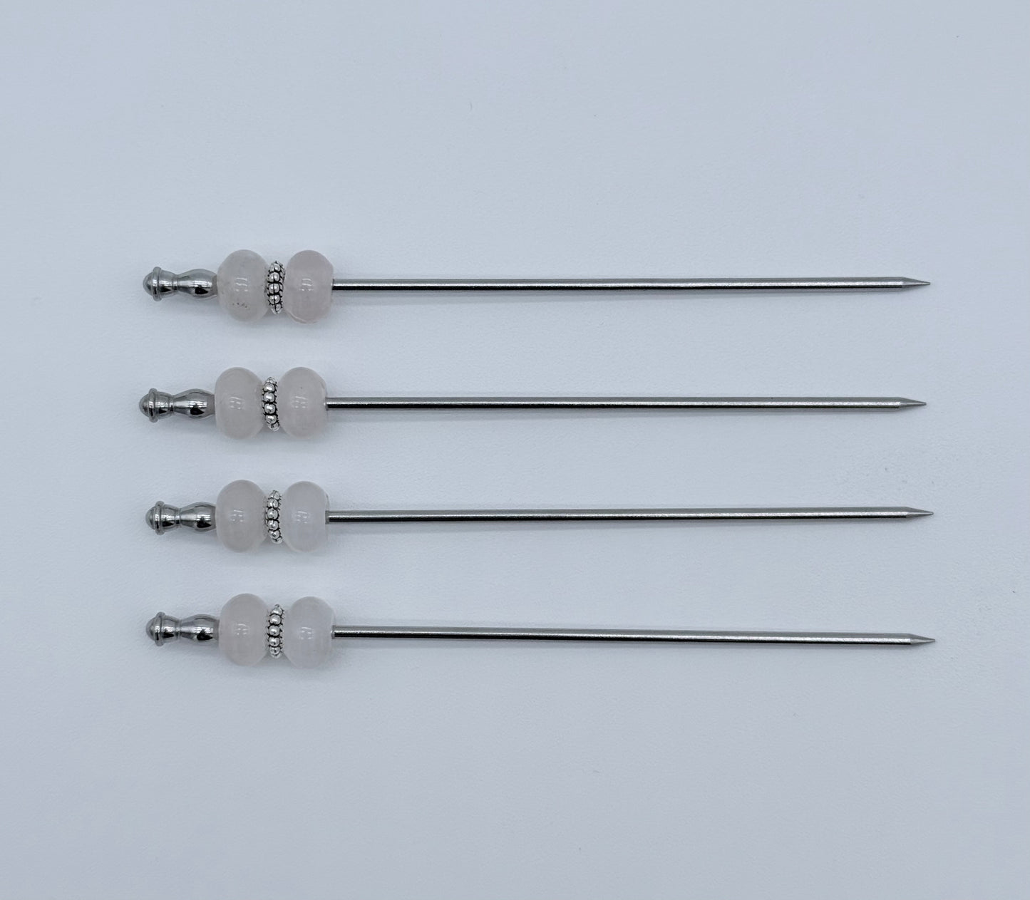 Rose Quartz Cocktail Picks, Set of 4