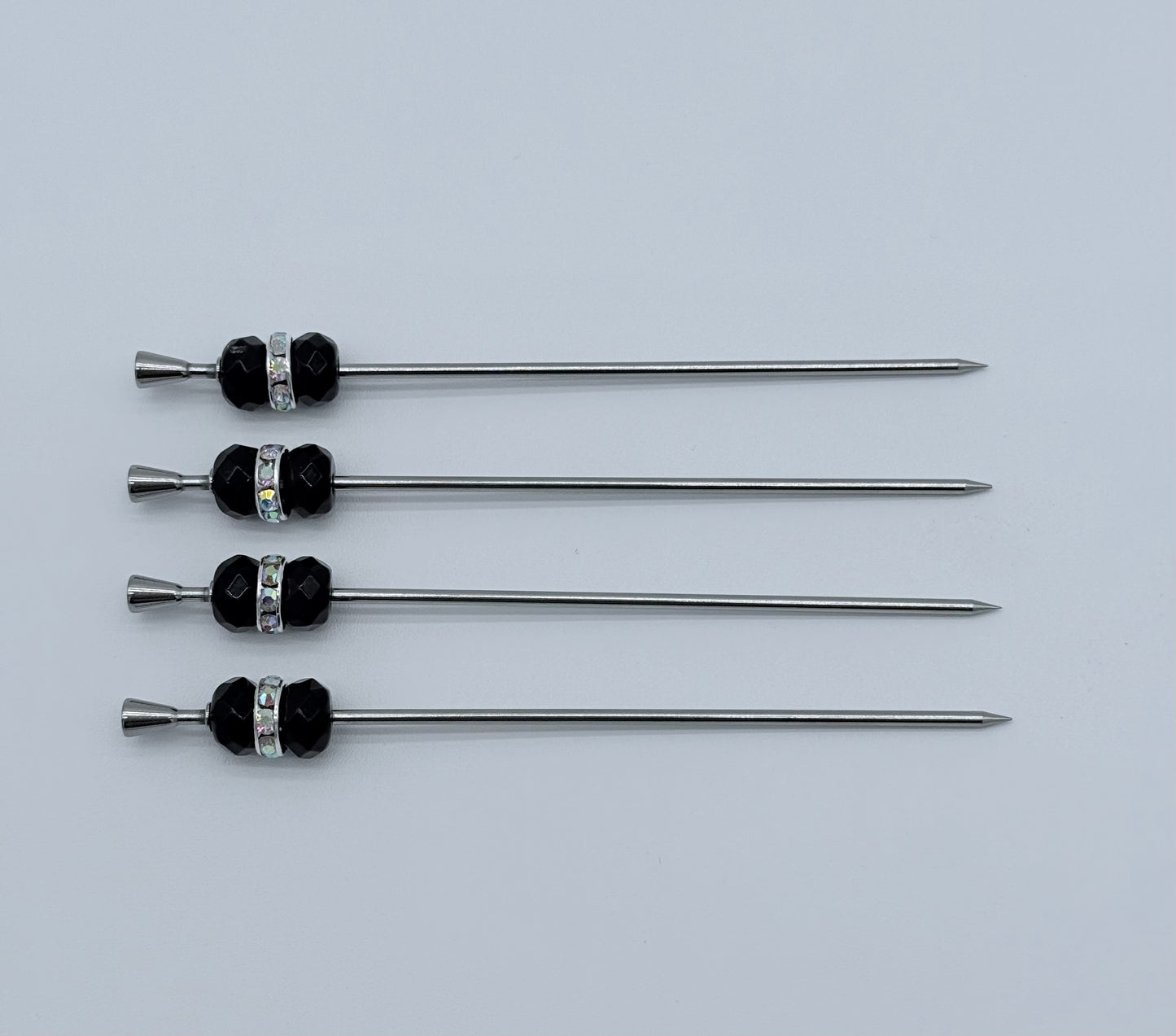 Obsidian Cocktail Picks, Set of 4