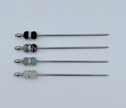 Assorted Crystals Cocktail Picks, Set of 4