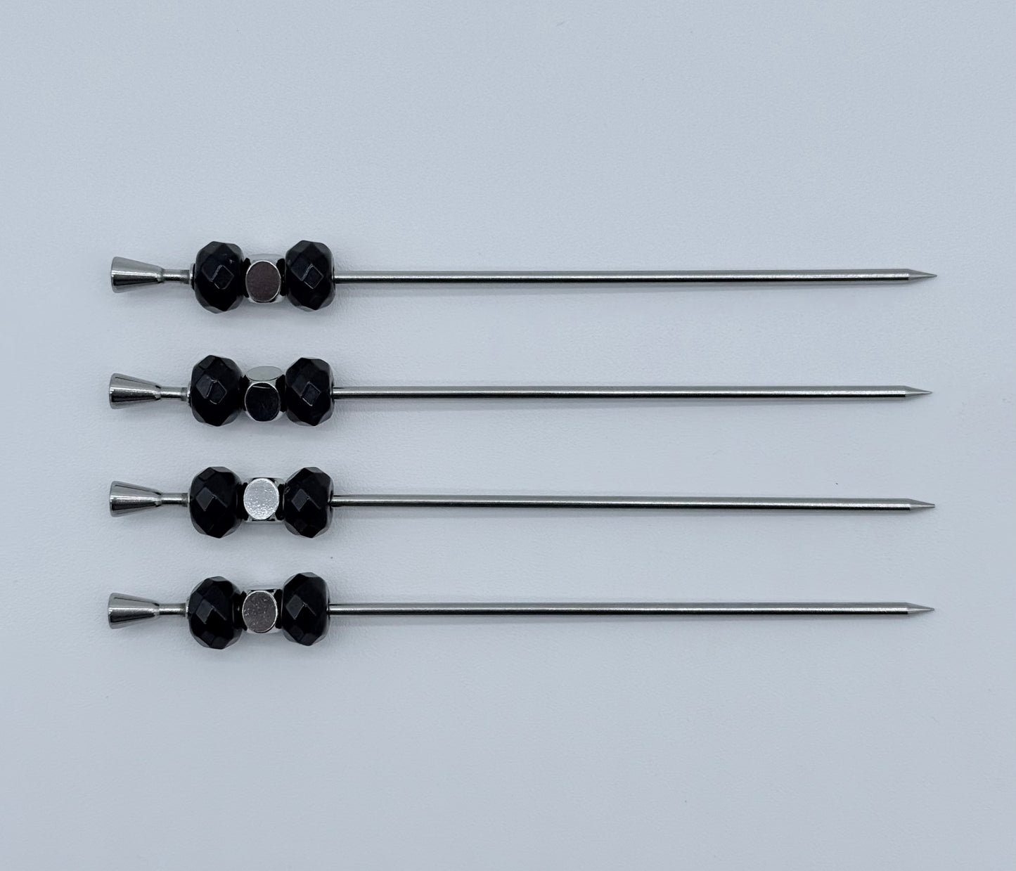 Obsidian Cocktail Picks, Set of 4