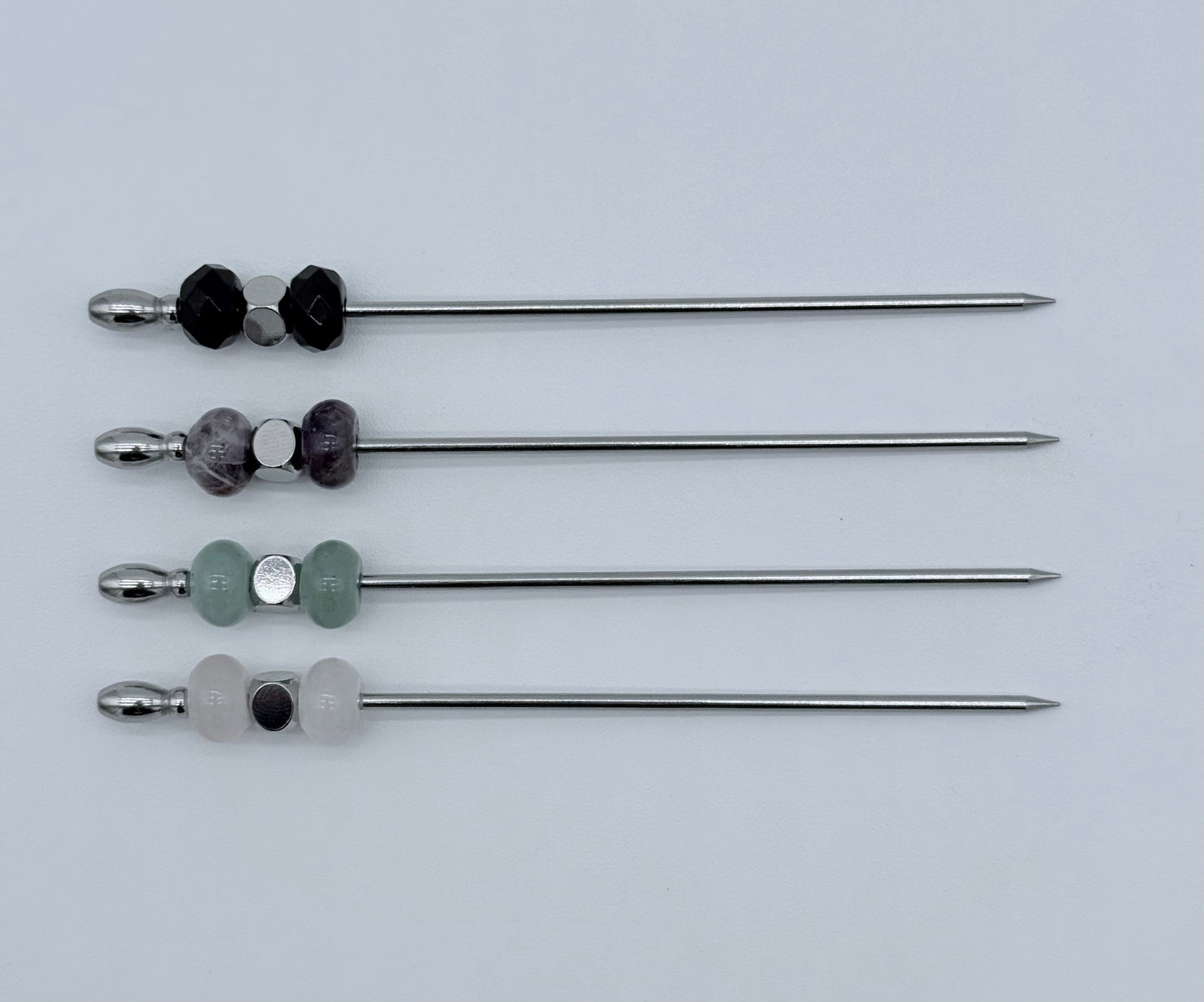 Assorted Crystals Cocktail Picks, Set of 4