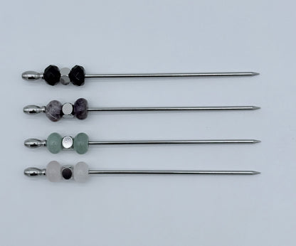 Assorted Crystals Cocktail Picks, Set of 4
