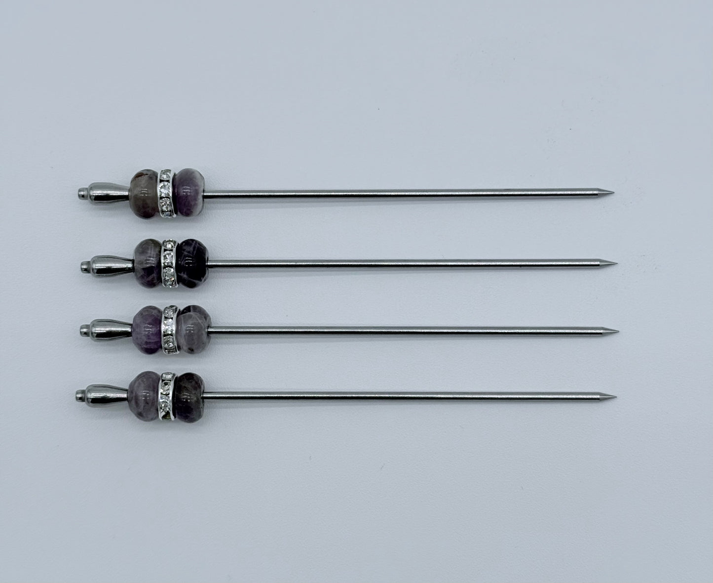Amethyst Cocktail Picks, Set of 4