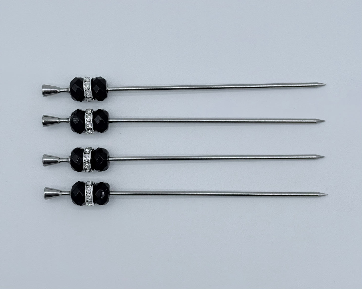 Obsidian Cocktail Picks, Set of 4
