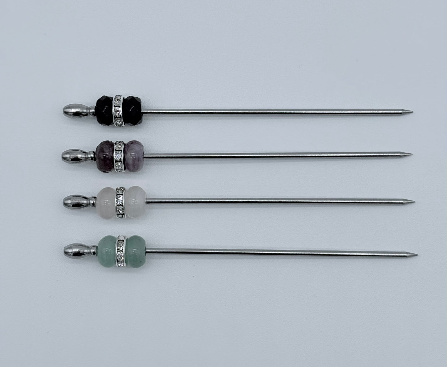 Assorted Crystals Cocktail Picks, Set of 4