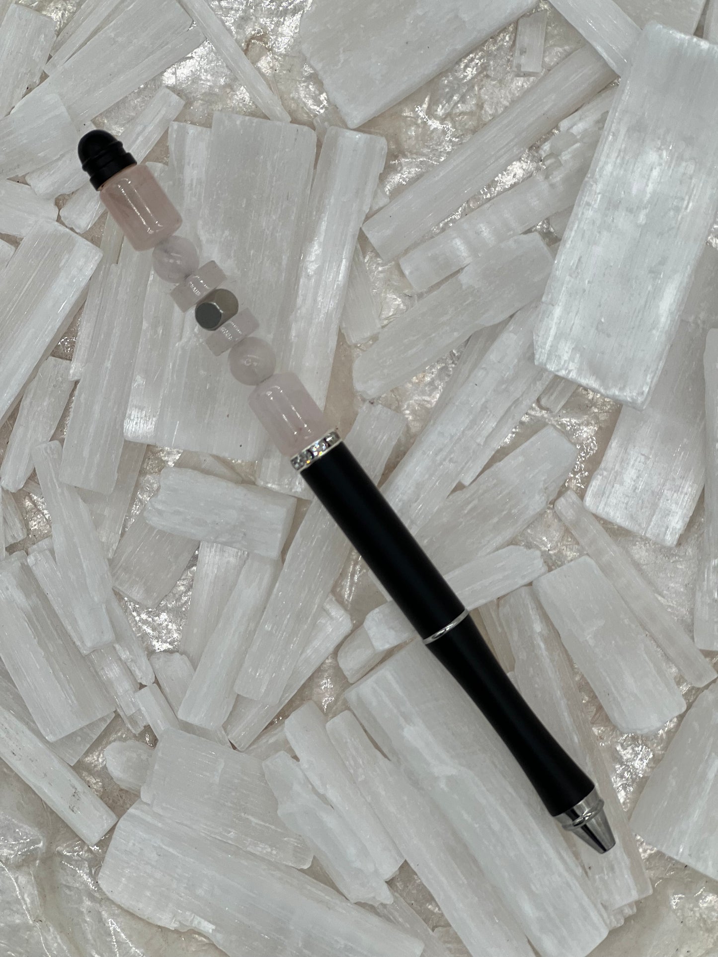 Rose Quartz Refillable Metal Pen