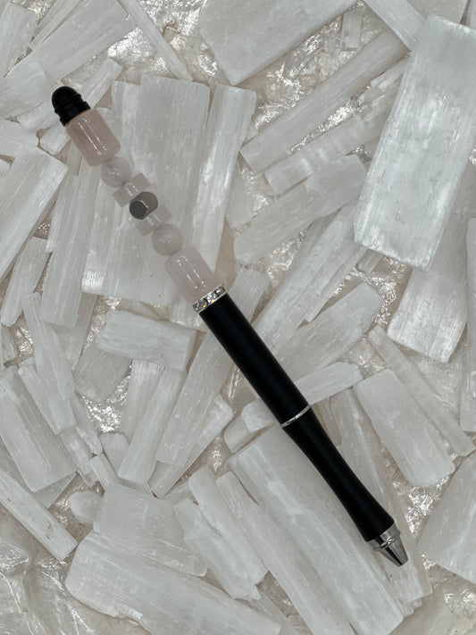 Rose Quartz Refillable Metal Pen