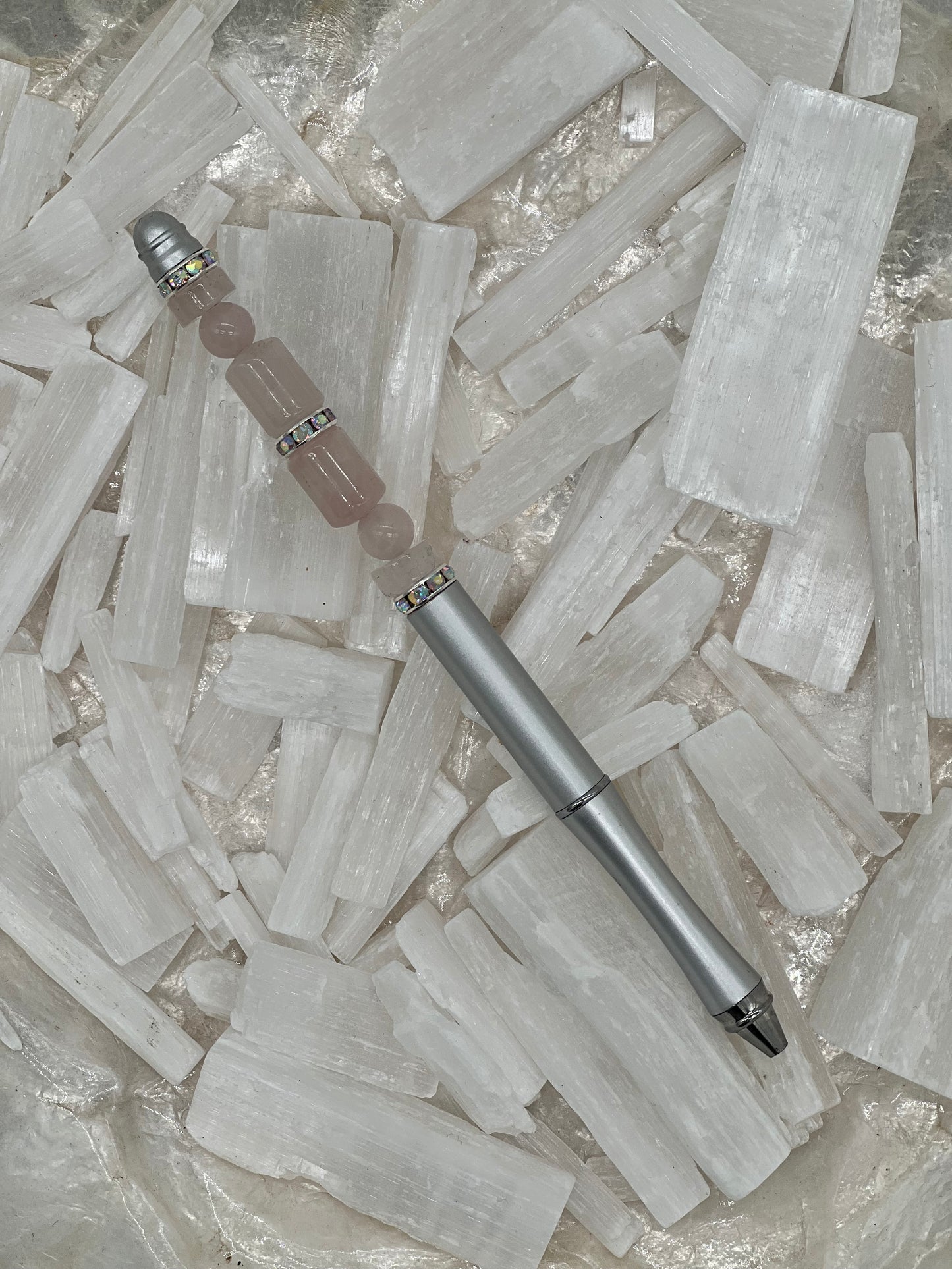 Rose Quartz Refillable Metal Pen