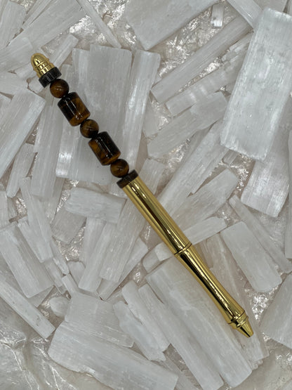 Tiger's Eye Refillable Metal Pen