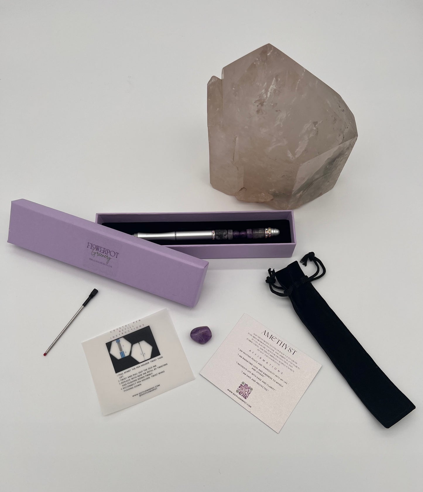 Amethyst Refillable Metal Pen