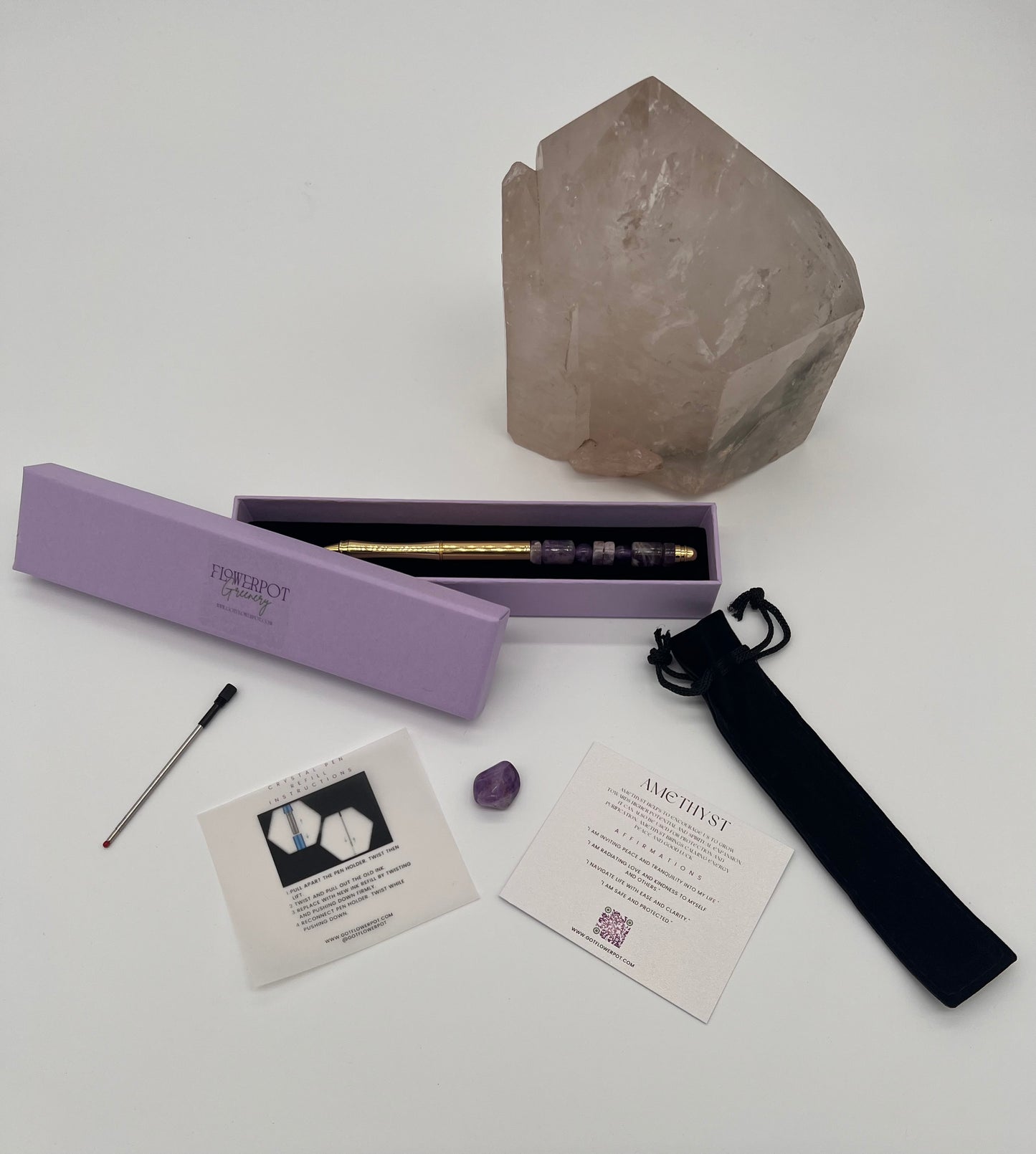 Amethyst Refillable Metal Pen