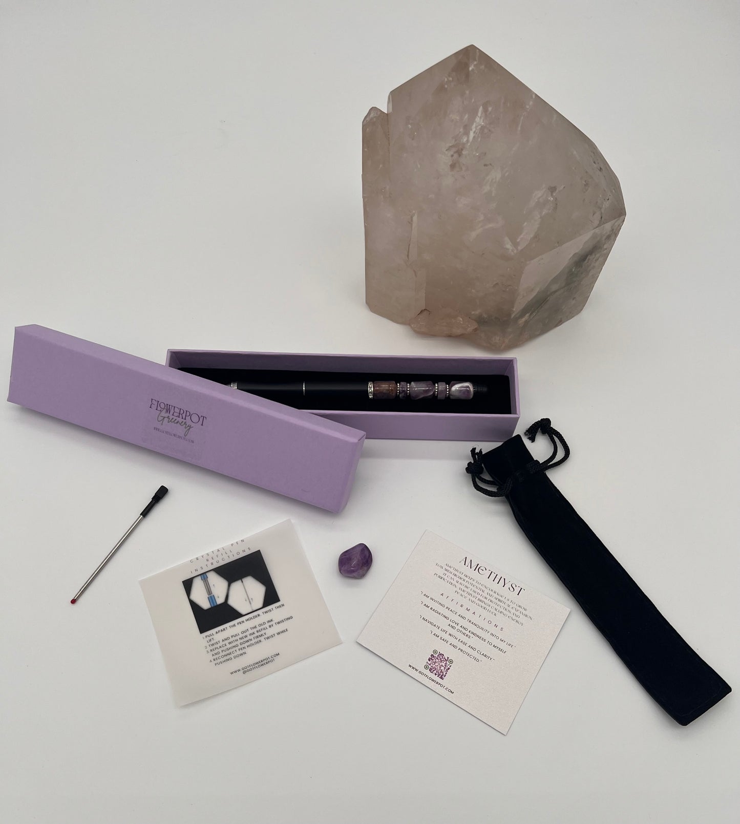 Amethyst Refillable Metal Pen