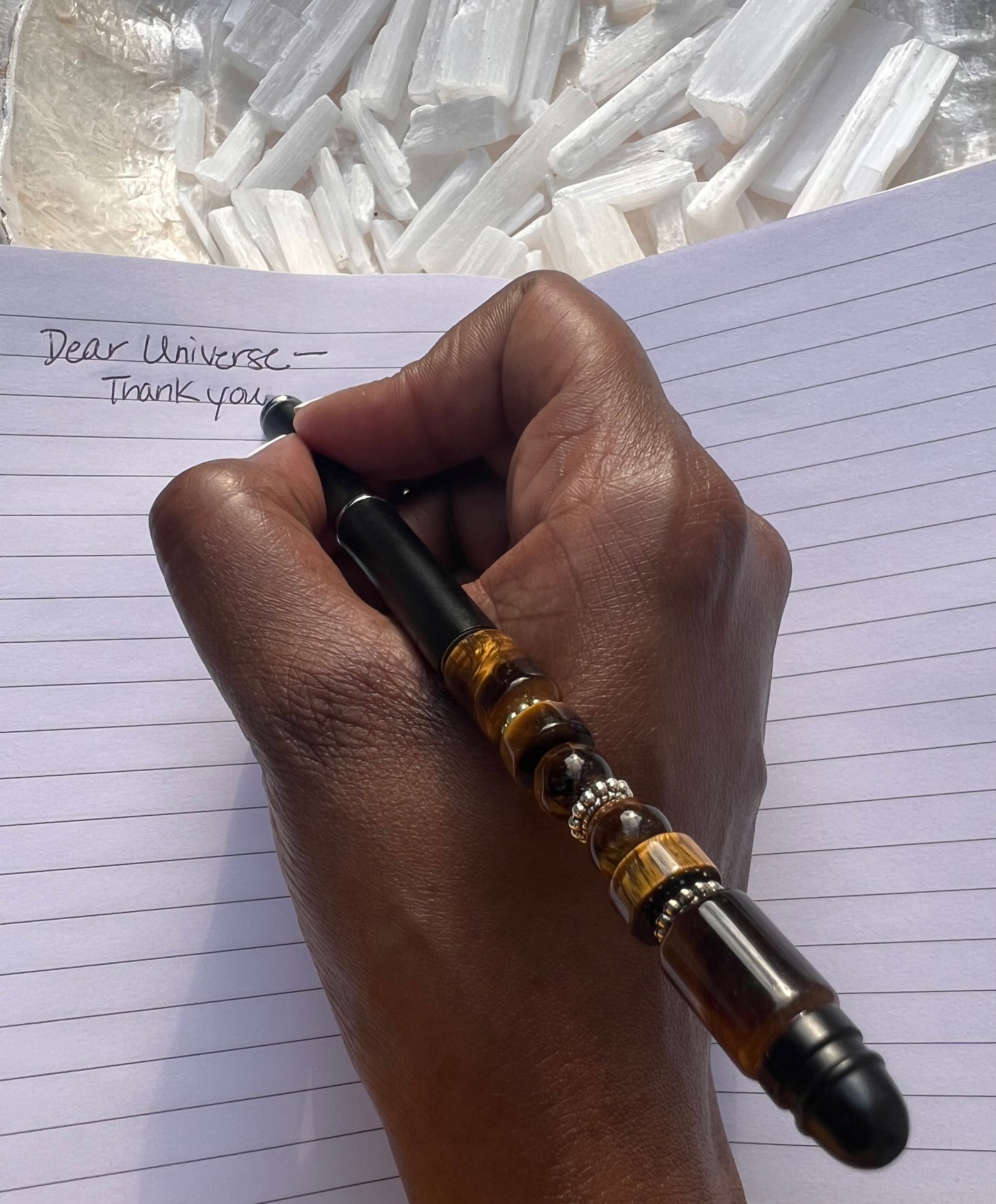 Tiger's Eye Refillable Metal Pen