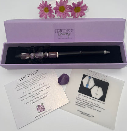 Amethyst Refillable Metal Pen