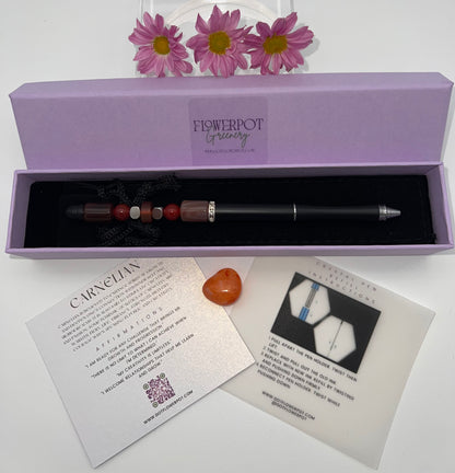 Carnelian Refillable Metal Pen