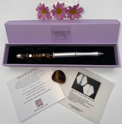 Tiger's Eye Refillable Metal Pen