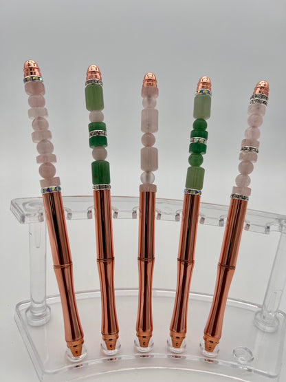 Rose Quartz Refillable Metal Pen