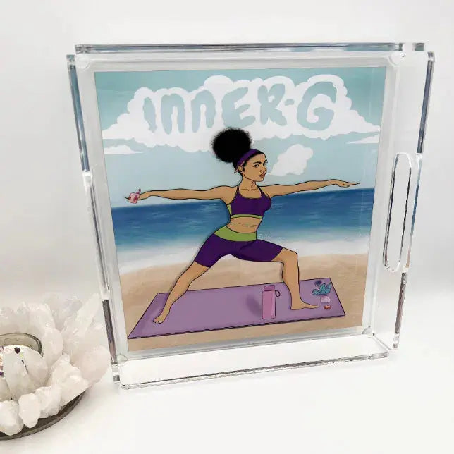'Inner-G' Acrylic Tray Flowerpot Greenery